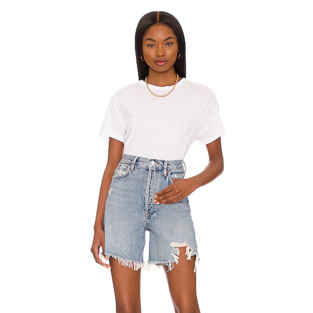 Agolde Stella High Rise Baggy Short in Deserted